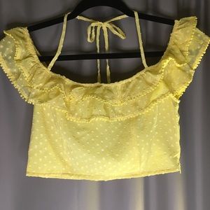 Forever 21 off the shoulder crop top.